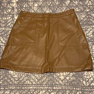 Faux leather skirt
